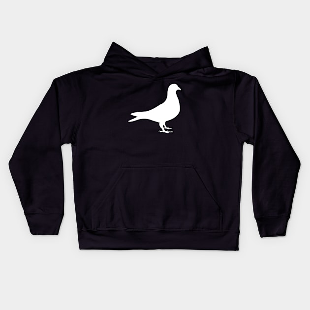 Pigeon Silhouette Kids Hoodie by KC Happy Shop